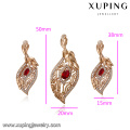 64228 Xuping nice leaf shaped pendant fashion beautiful delicate charms party personality jewelry set